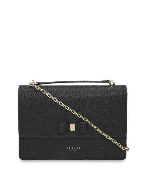 

Ted Baker Black Leather Structured Sling Bag