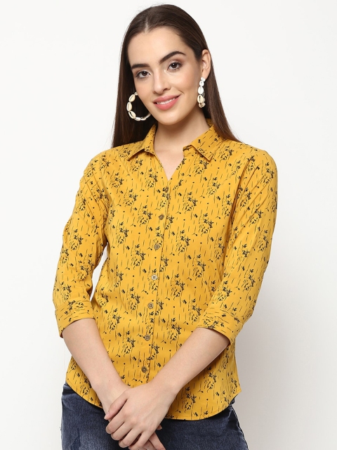

V2 Value & Variety Mustard Shirt Style Top