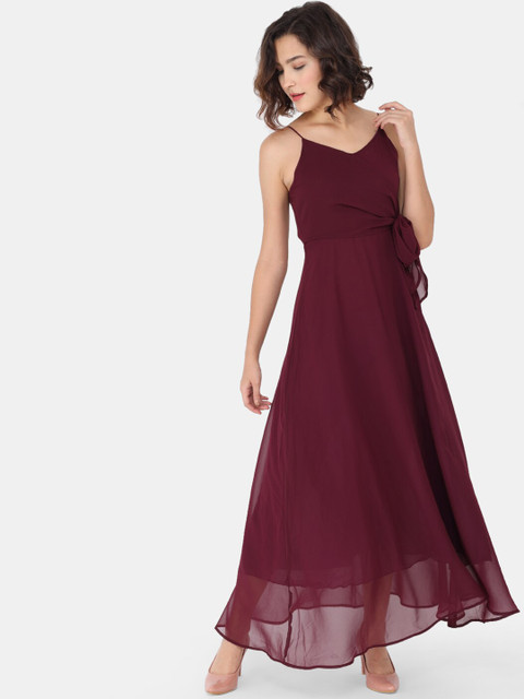 

Trend Arrest Purple Georgette Maxi Dress