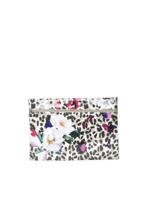 

Ted Baker Women Off White Animal Printed Leather Zip Around Wallet