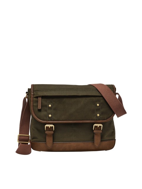 

Fossil Men Green & Brown Messenger Bag
