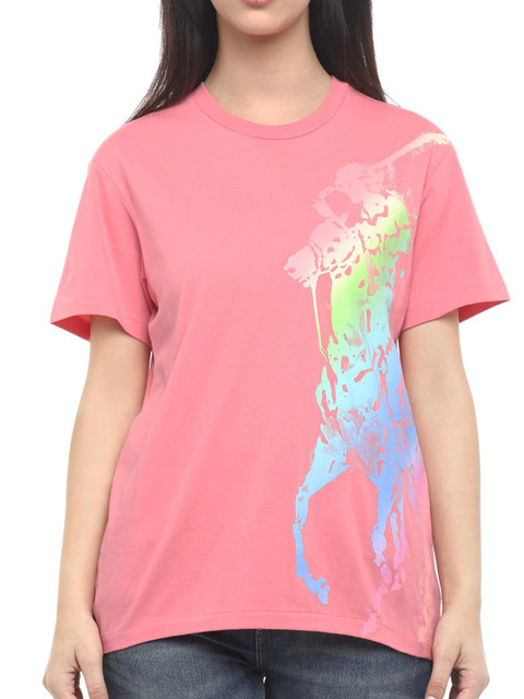 

Polo Ralph Lauren Women Pink Printed T-shirt