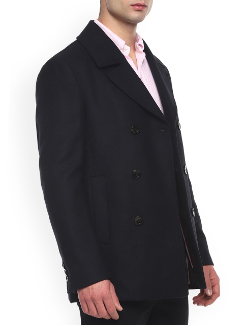 

Ted Baker Men Navy Blue Solid Longline Tailored Jacket