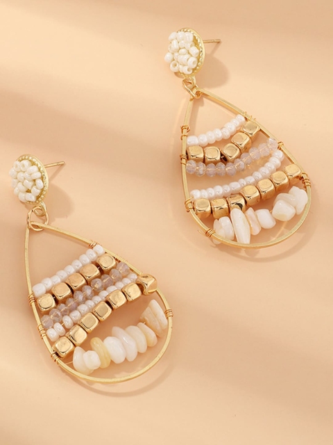 

YoungWildFree Gold Contemporary Drop Earrings