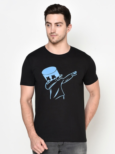 

ELEGANCE Men Black Printed T-shirt