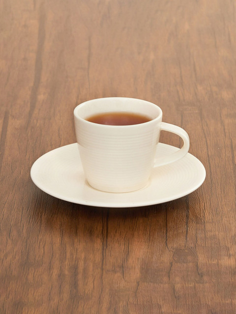 

Home Centre Cream-Coloured Nice and Easy Espresso Cup And Saucer