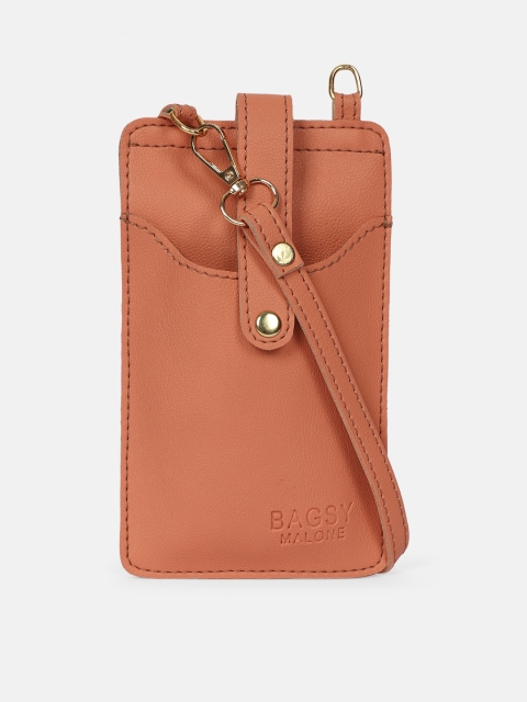

Bagsy Malone Peach PU Structured Sling Bag