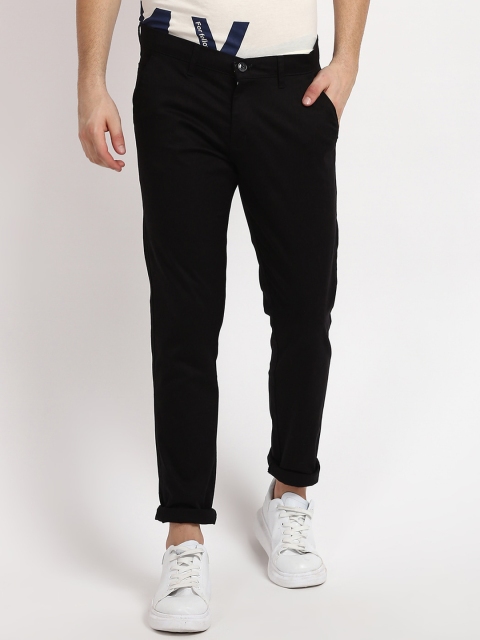 

V2 Value & Variety Men Black Regular Cotton Trousers