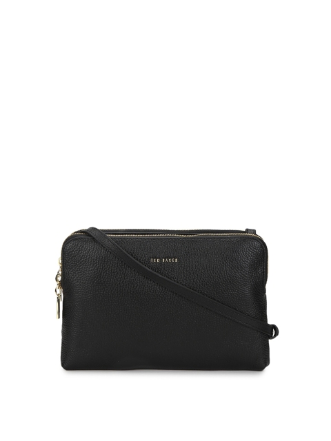 

Ted Baker Black Leather Structured Sling Bag