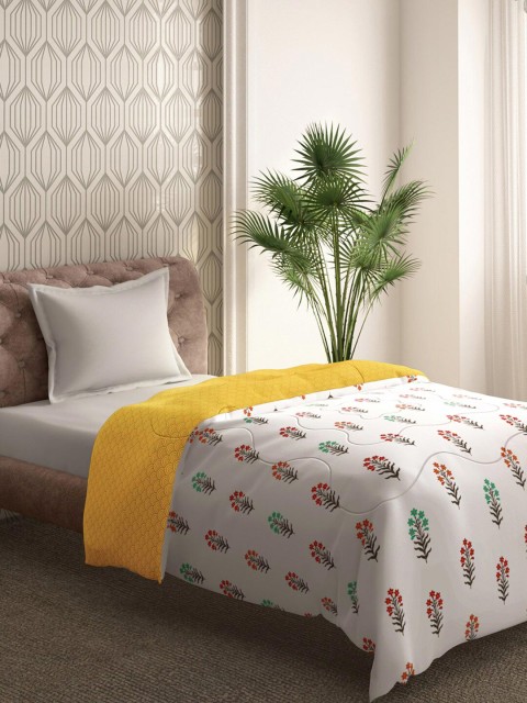 

Portico New York White & Red Floral Mild Winter 120 GSM Single Bed Comforter