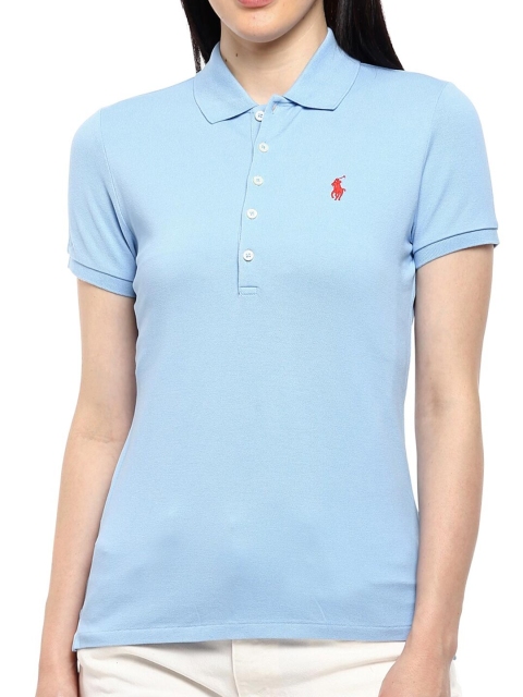

Polo Ralph Lauren Women Blue NA Polo Collar T-shirt NA