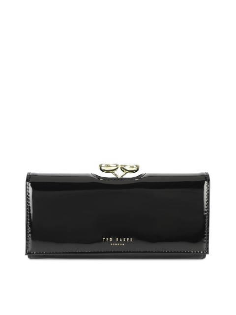

Ted Baker Women Black Solid Leather Envelope Wallet