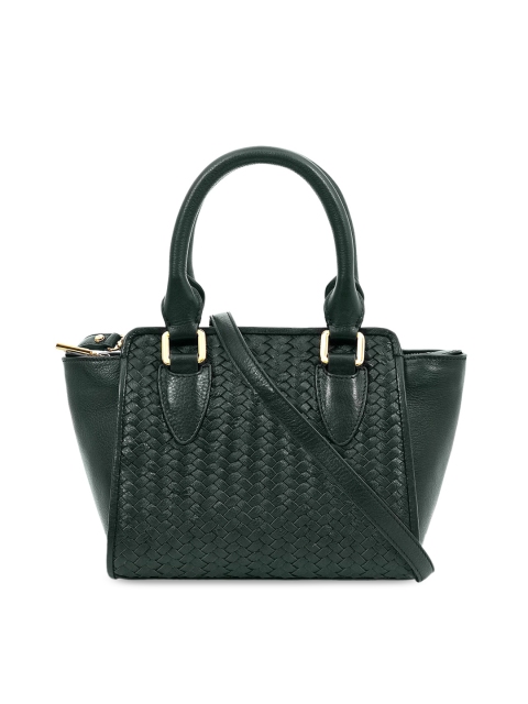 

Eske Women Green Leather Structured Handheld Bag