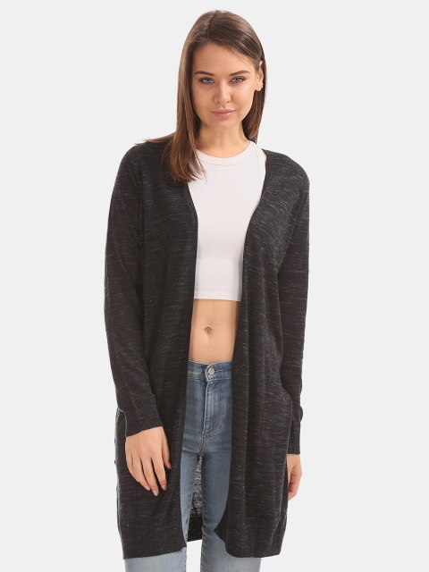 

U S Polo Assn Women Charcoal Black Longline Shrug