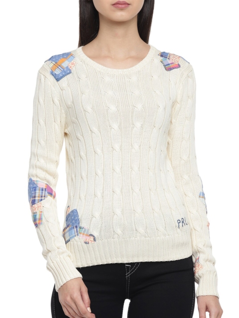 

Polo Ralph Lauren Women Cream & Blue Pullover