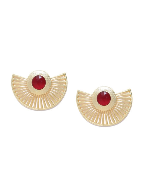 

PANASH Gold-Plated Handcrafted Contemporary Studs Earrings