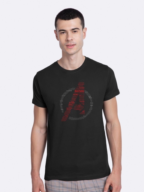 

Bewakoof Men Black Avengers Printed T-shirt