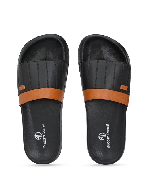 

Rodolfo Darrell Men Black & Tan Synthetic Leather Casual Slider