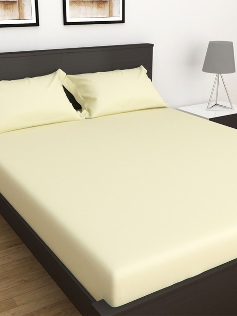 

Home Centre Yellow 400 TC King Bedsheet with 2 Pillow Covers