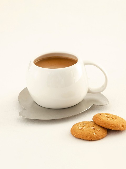 

Home Centre White Solid Ceramic Matte Cup and Saucer
