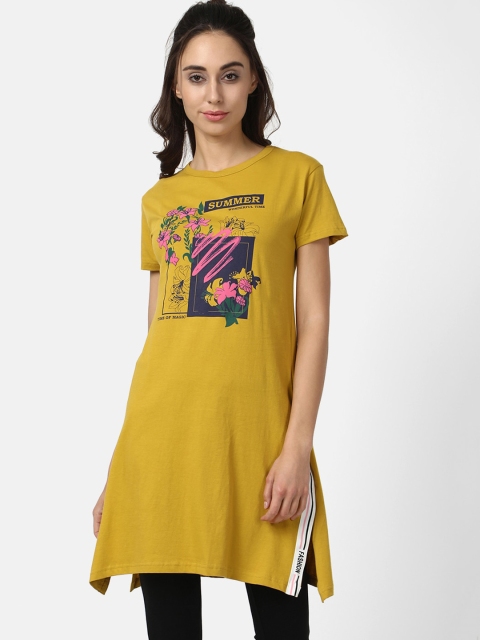 

V2 Value & Variety Mustard Regular Longline Top