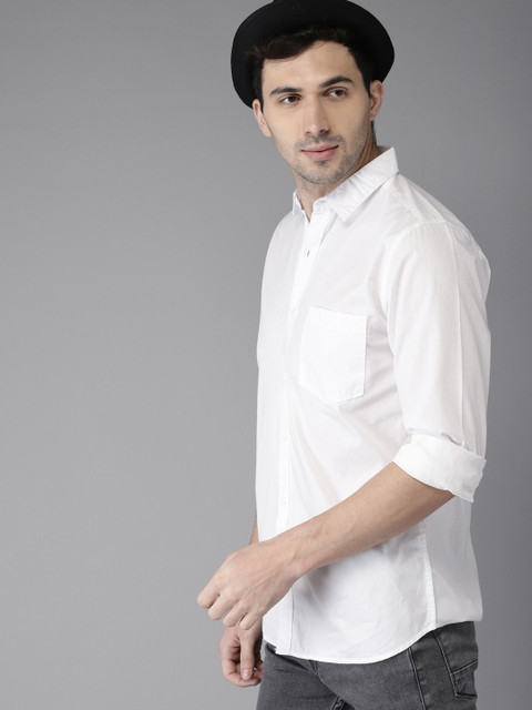 

HERE&NOW Men White Casual Shirt