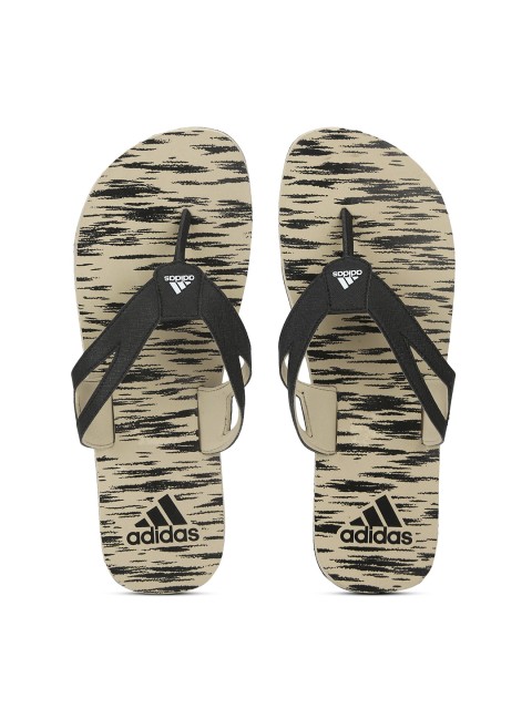 

ADIDAS Men's Brown & Black OZOR 2.0 Printed Thong Flip-Flops