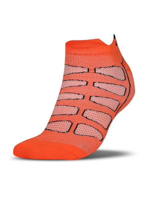 

Cultsport Unisex Orange & Off White Patterned Ankle-Length Socks