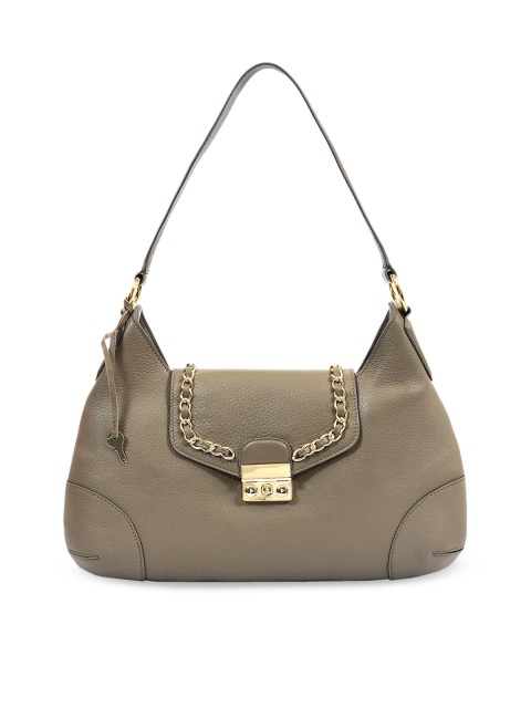 

Eske Taupe Leather Structured Hobo Bag