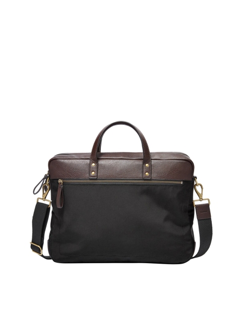 

Fossil Men Black & Brown Messenger Bag