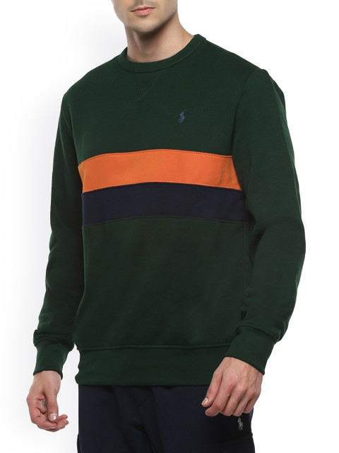 

Polo Ralph Lauren Men Green Striped Sweatshirt