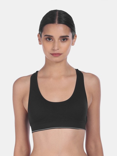 

Aeropostale Black & White Workout Bra Full Coverage Lightly Padded