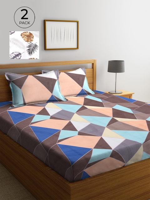 

KLOTTHE 210 TC 2 King Bedsheet with 4 Pillow Covers, White