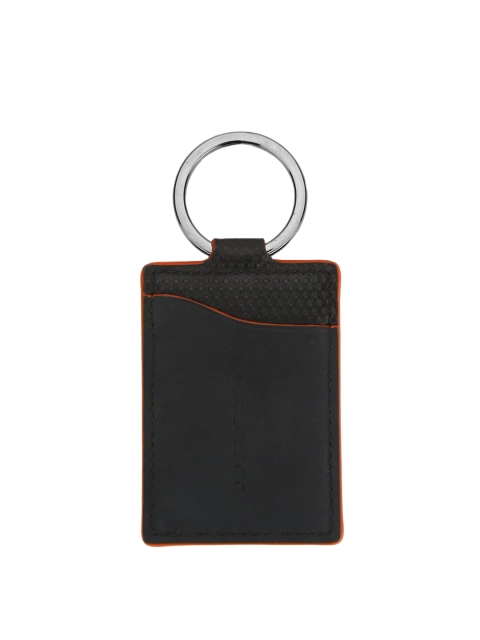 

HACKETT LONDON Men Black Egeo Leather Keyring