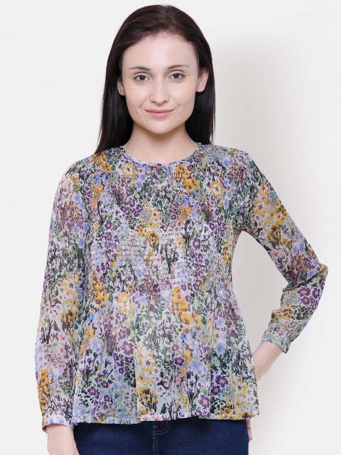 

Yaadleen Multi Floral Chiffon Regular Top
