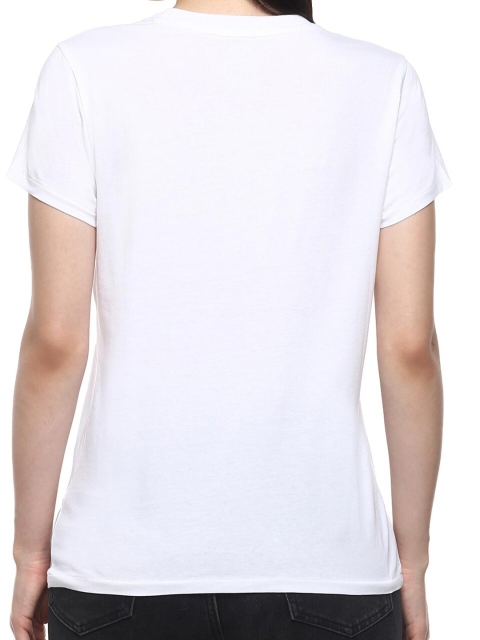 

Polo Ralph Lauren Women White Typography Printed Slim Fit T-shirt