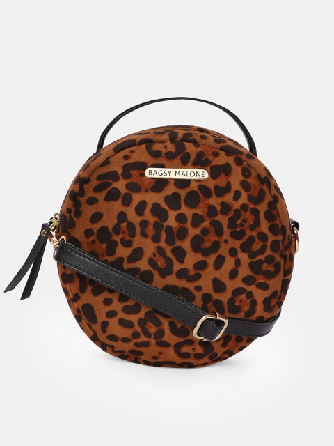 

Bagsy Malone Brown Animal Printed Sling Bag