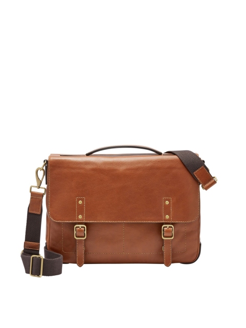 

Fossil Men Brown Leather Messenger Bag