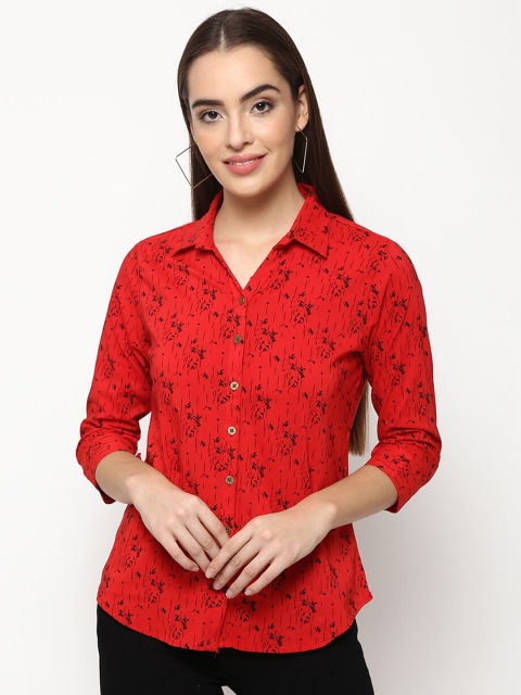 

V2 Value & Variety Red Shirt Style Top