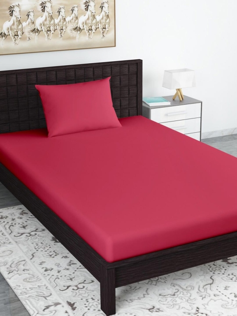 

Divine Casa Pink 110 TC Single Bedsheet with 1 Pillow Covers