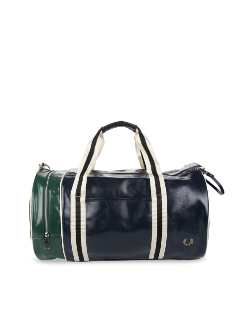 

Fred Perry Men Navy Blue & Green Colourblocked Duffel Bag