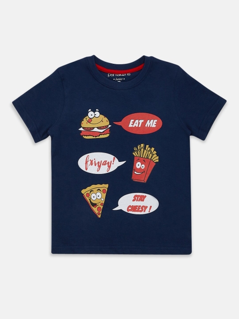 

Pantaloons Junior Boys Navy Blue Printed T-shirt