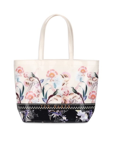 

Ted Baker White Floral Printed Shopper Handheld Bag