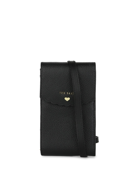 

Ted Baker Women Black Textured Leather Money Clip with Sling Strap