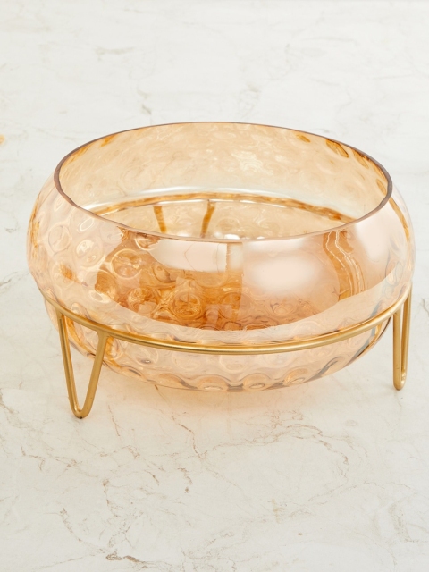 

Homecentre Pablo Aiden Textured Decor Bowl with Stand, Gold