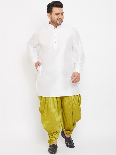 

VASTRAMAY PLUS Men White Kurta with Patiala