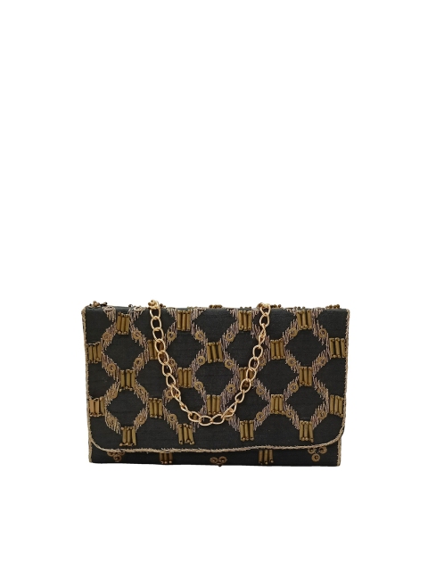 

Spice Art Black & Brown Embroidered Purse Clutch