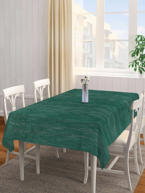

KLOTTHE Green Striped Cotton 6 Seater Table Cover