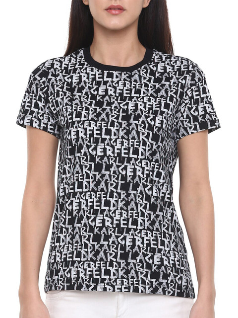 

Karl Lagerfeld Black Regular Top