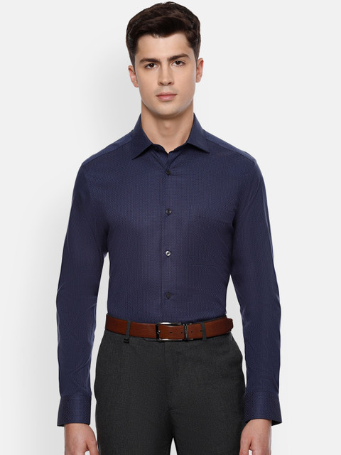

Louis Philippe Men Navy Blue Casual Shirt
